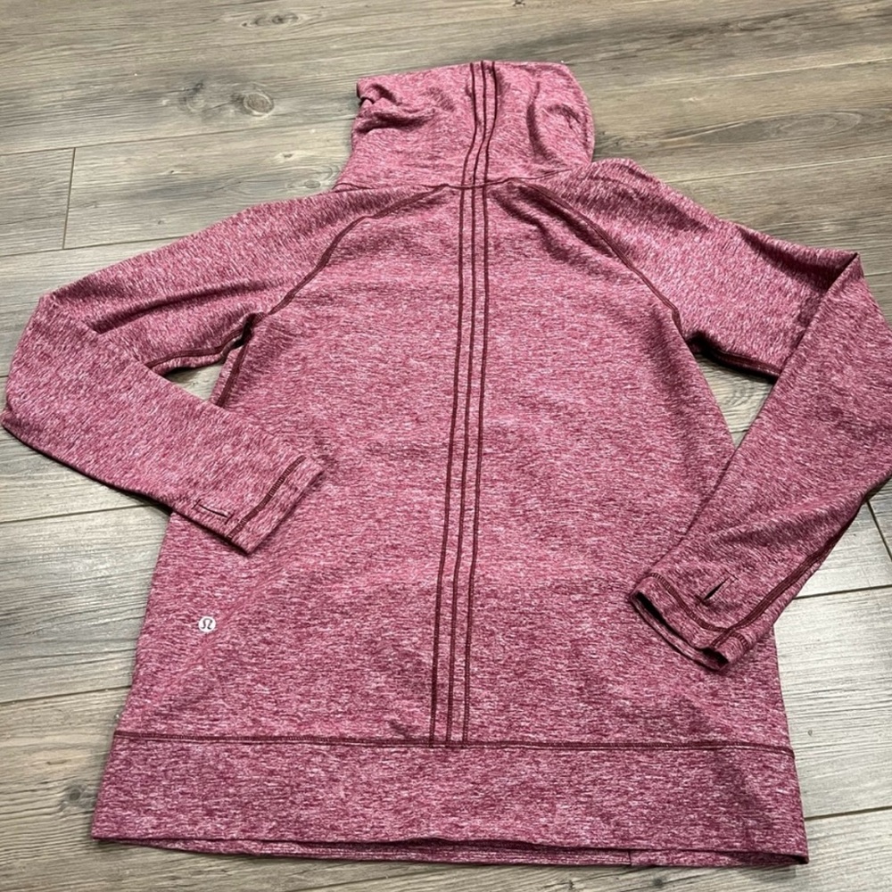 Lululemon Make A Move Long Sleeve Rulu Heathered Red Grape | Size 6 - Picture 6 of 12